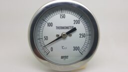 DIAL THERMOMETER 0°C TO 300°C BI-METAL REAR ENTRY S/S 80MM CASE 63MM STEM