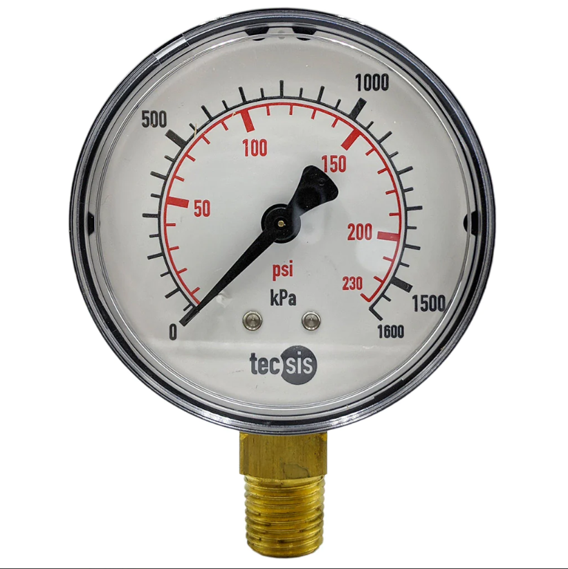 MODEL P1430 PRESSURE GAUGE 0..140psi / 1000kPa BOTTOM ENTRY 1430 575 015