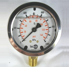 MODEL P1454 PRESSURE GAUGE VACUUM -100..0KPA / -30INHG