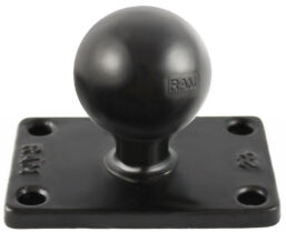 RAM 1.5" BALL BASE AND RECTANGULAR PLATE WITH 1.5" X 2.5" 4-HOLE PATTERN RAM-202U-23
