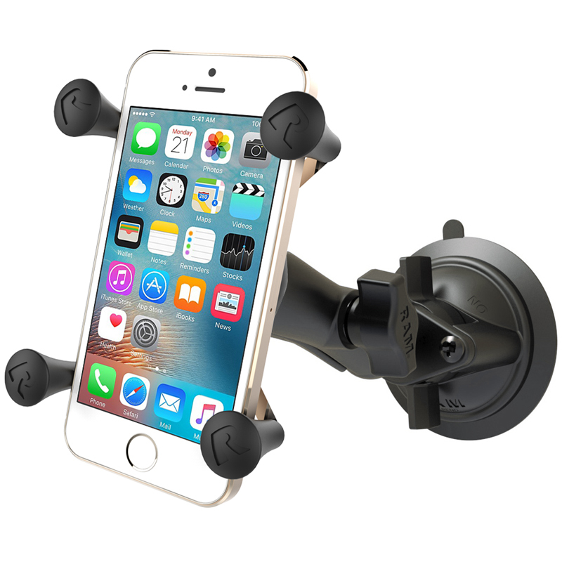 RAM TWIST LOCK SUCTION CUP MOUNT WITH UNIVERSAL X-GRIP PHONE HOLDER RAM-B-166-UN7U