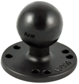 RAM 2.5" ROUND BASE WITH THE AMPS HOLE PATTERN & 1.5" BALL RAM-202U