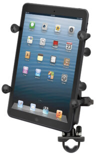 RAM-B-149Z-UN8U RAM HANDLEBAR RAIL MOUNT AND X-GRIP™ II HOLDER FOR SMALL TABLETS
