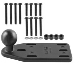 RAM MOTORCYCLE BRAKE/CLUTCH RESERVOIR COVER BASE WITH 1" BALL OFFSET RAM-B-346U